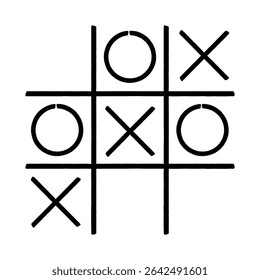 Tic tac toe game icon. Vector illustration	