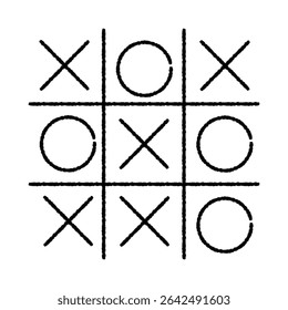 Tic tac toe game icon. Vector illustration	