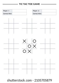 Tic Tac Zehenspielpapier