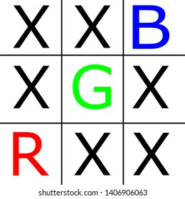 tic tac toe game with RGB colours
