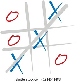 Tic tac toe game. vector