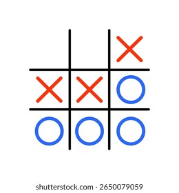 Tic Tac Toe Game Vector Illustration	