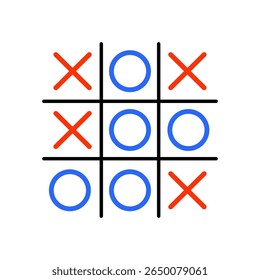 Tic Tac Toe Game Vector Illustration	