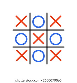 Tic Tac Toe Game Vector Illustration	