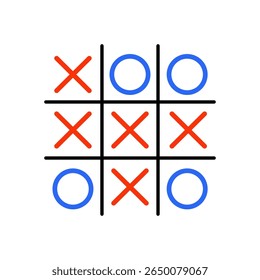 Tic Tac Toe Game Vector Illustration	