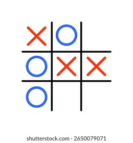 Tic Tac Toe Game Vector Illustration	