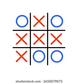 Tic Tac Toe Game Vector Illustration	