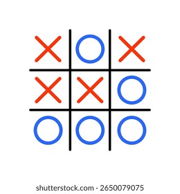 Tic Tac Toe Game Vector Illustration	