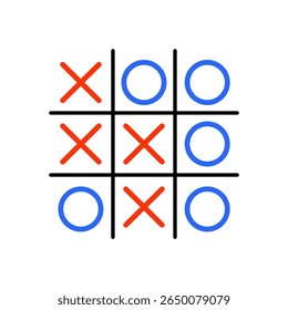 Tic Tac Toe Game Vector Illustration	