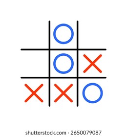 Tic Tac Toe Game Vector Illustration	