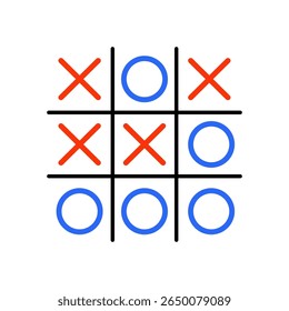 Tic Tac Toe Game Vector Illustration	