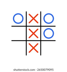 Tic Tac Toe Game Vector Illustration	