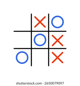 Tic Tac Toe Game Vector Illustration	