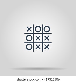 Tic tac toe game. Vector concept illustration for design.