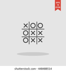 Tic tac toe game. Vector concept illustration for design.
