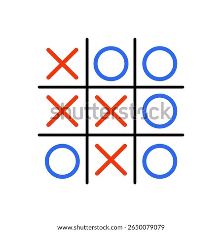 Tic Tac Toe Game Vector Illustration	