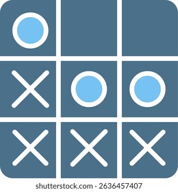 Tic Tac Toe Glyph Two Colour Icon