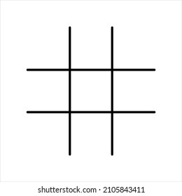 Tic Tac Toe Grid Classic Game Board