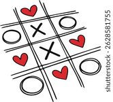 Tic Tac Toe with Hearts
