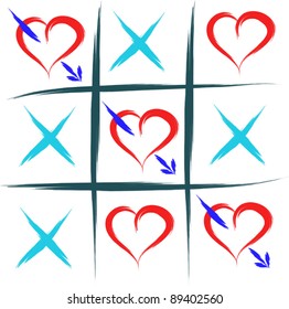 tic tac toe with hearts