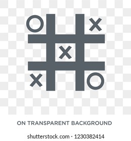 Tic tac toe icon. Tic tac toe design concept from Entertainment collection. Simple element vector illustration on transparent background.