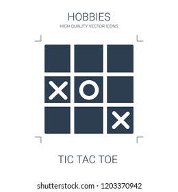 tic tac toe icon. high quality filled tic tac toe icon on white background. from hobbies collection flat trendy vector tic tac toe symbol. use for web and mobile