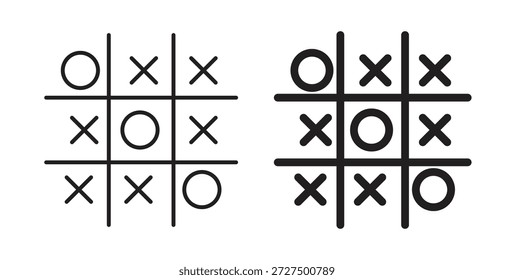 Tic tac toe icon Ilustración vectorial aislada. Pictograma de Vector para Web y App