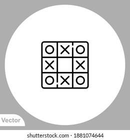 Tic tac toe icono vector de signo,Símbolo, ilustración de logotipo para web y móvil