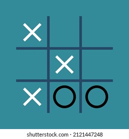 tic tac toe icon. simple vector illustration