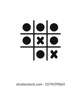 Tic tac toe icon Simple thin line flat symbol