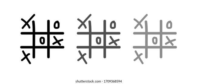TIC TAC toe icon stock vector illustration flat design.