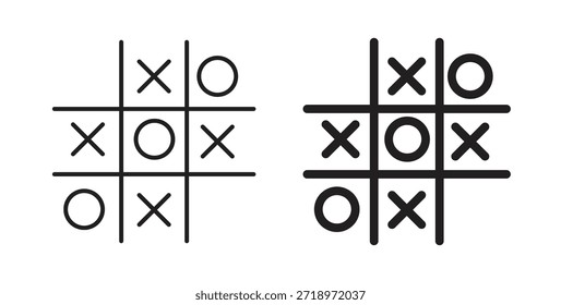 Tic Tac Toe Icon. Symbol, Logo-Abbildung. Grafiksymbolsatz