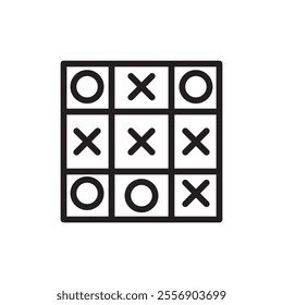 Tic tac toe icon Thin line art collection