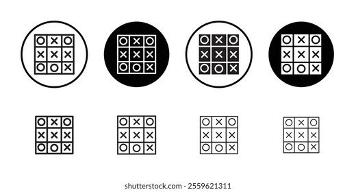 Tic tac toe icon Thin line flat illustration