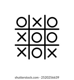 Tic tac toe icon. tic-tac-toe logo isolated on white background. Vector illustration.