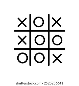 Tic tac toe icon. tic-tac-toe logo isolated on white background. Vector illustration.