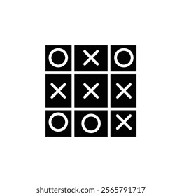 Tic tac toe icon Vector flat thin line illustration