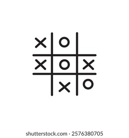 Tic Tac Toe Icon White Vector Backgrounds.
