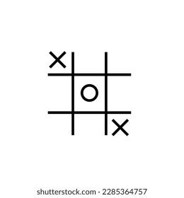 Tic Tac Toe line icon. outline tic tac toe templates isolated on white background