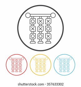 Tic Tac Toe line icon