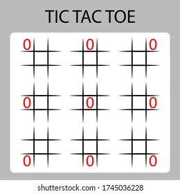 Tic tac toe / noughts and crosses game template