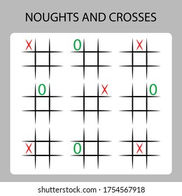 Tic tac toe / noughts and crosses game template