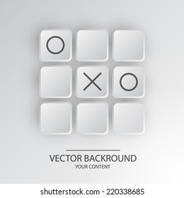 Tic Tac Toe On White Pads Vector Background