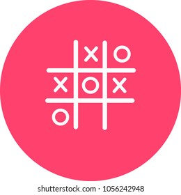Tic tac toe o ought y cruza el icono del vector del juego