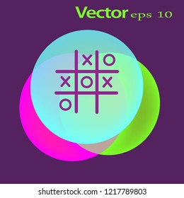 Tic tac toe or ought and crosses game vector icon