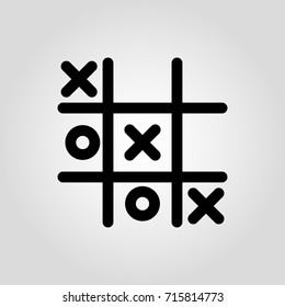  Tic tac toe or ought and crosses game vector icon