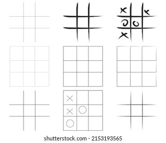 Tic Tac Toe Sheet Blank Game Board Game Collection