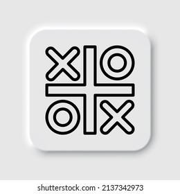 Tic tac toe simple vector de icono. Diseño plano. Diseño de neutralismo.ai