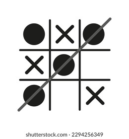 Hand Drawn Tic-tac-toe Elements Stock Vector - Illustration of