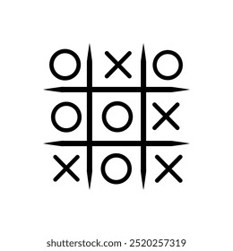 Tic Tac Toe, Tick Tack Toe Vektor Symbol Illustration Hintergrund.